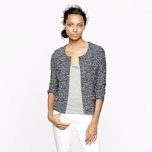 NWT J. Crew micro-tweed jacket in navy